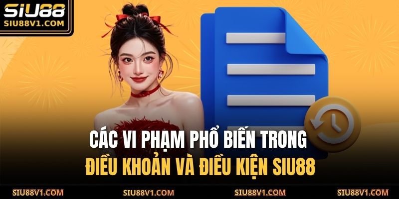 Điều Khoản Và Điều Kiện SIU88 3 Các vi phạm phổ biến trong điều khoản và điều kiện SIU88