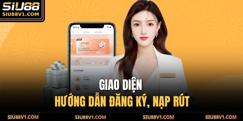 Trang chủ 29 Giao diện hướng dẫn đăng ký, nạp rút