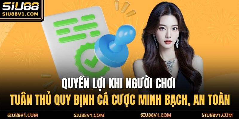 Cá Cược Có Trách Nhiệm SIU88 3 Quyền lợi khi người chơi tuân thủ quy định cá cược minh bạch, an toàn